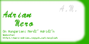 adrian mero business card